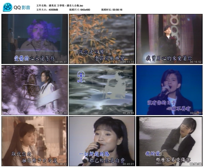 歌手-[潘美辰 方季惟  播音人合集][KTV][DVD原盘ISO][3.95G]网盘下载