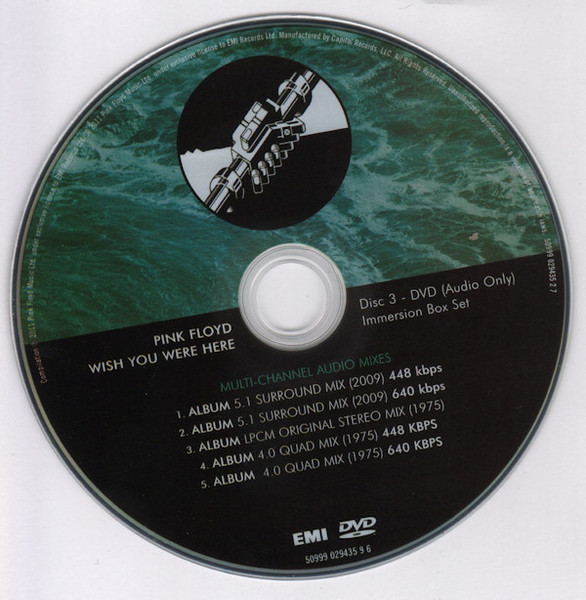 歌手-[平克·弗洛伊德 Pink Floyd  Wish You Were Here [Immersion Box  Disc 3][DVD原盘 ISO][2.15G]网盘下载