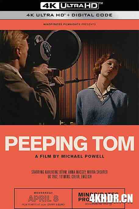 [BT下载4K]偷窥狂 Peeping Tom (1960) / 魔光血影(港) / Face of Fear / 偷窥者 / 4K电影下载 / Peeping.Tom.1960.4K.HDR.DV.2160p.BDRemux Ita Eng x265-NAHOM-高分电影